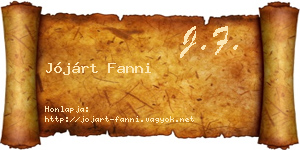 Jójárt Fanni névjegykártya